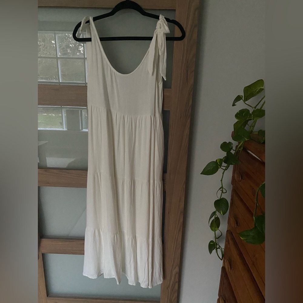 PETAL & PUP tiered white maxi
